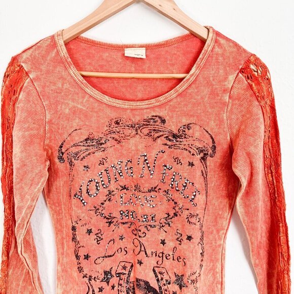 Buckle Daytrip Mineral Wash Thermal Distressed Long Sleeve Top - Picture 3 of 10